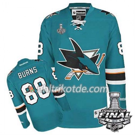 Reebok San Jose Sharks Trikot Brent Burns #88 Teal Heim 2016 Stanley Cup - Herren