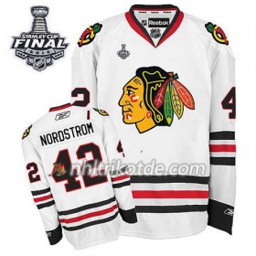 Reebok Chicago Blackhawks Trikot Joakim Nordstrom #42 Auswärts Weiß 2015 Stanley Cup - Herren