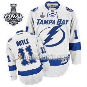 Reebok Tampa Bay Lightning Trikot Brian Boyle #11 Auswärts Weiß 2015 Stanley Cup - Herren