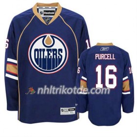 Reebok Edmonton Oilers Trikot Teddy Purcell #16 Ausweich Blau - Herren