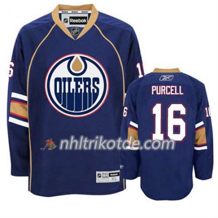 Reebok Edmonton Oilers Trikot Teddy Purcell #16 Ausweich Blau - Herren