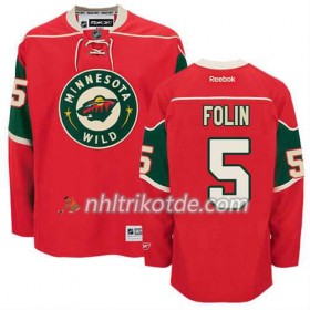 Reebok Minnesota Wild Trikot Christian Folin #5 Heim Rot - Herren