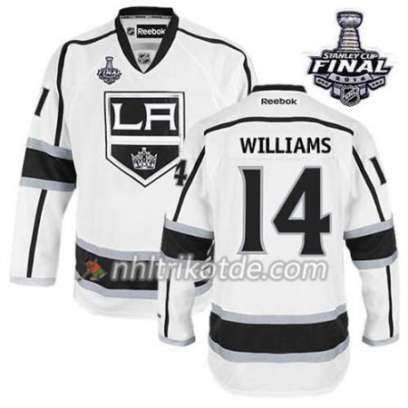 Reebok Los Angeles Kings Trikot Justin Williams #14 Auswärts Weiß 2014 Stanley Cup - Herren
