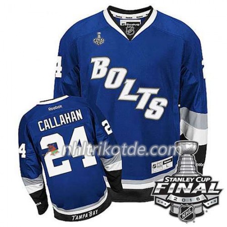 Reebok Tampa Bay Lightning Trikot Ryan Callahan #24 Bleu Ausweich 2016 Stanley Cup - Herren