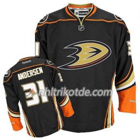 Reebok Anaheim Ducks Trikot Frederik Andersen #31 Ausweich Schwarz - Herren