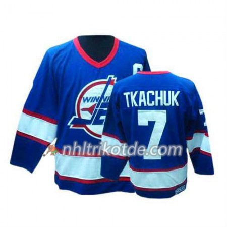 Reebok Winnipeg Jets Trikot Keith Tkachuk #7 Bleu Weiß - Herren