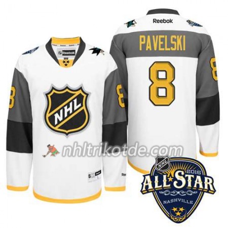 2016 All Star San Jose Sharks Trikot Joe Pavelski #8 Weiß - Herren