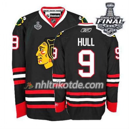 Reebok Chicago Blackhawks Trikot Bobby Hull #9 Ausweich Schwarz 2015 Stanley Cup - Dame