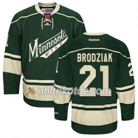 Reebok Minnesota Wild Trikot Kyle Brodziak #21 Ausweich Grün - Herren