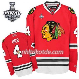 Reebok Chicago Blackhawks Trikot Bobby Orr #4 Heim Rot 2015 Stanley Cup - Herren