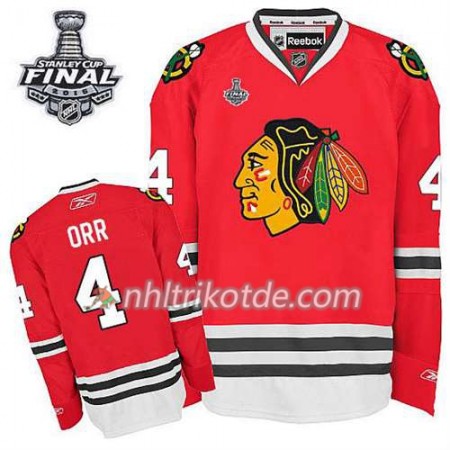 Reebok Chicago Blackhawks Trikot Bobby Orr #4 Heim Rot 2015 Stanley Cup - Herren