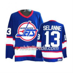Reebok Winnipeg Jets Trikot Teemu Selanne #13 Bleu Weiß - Herren