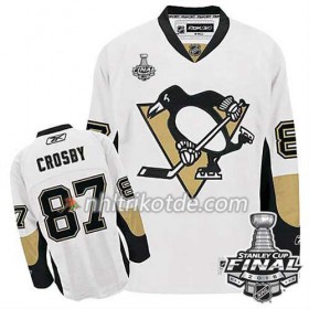 Reebok Pittsburgh Penguins Trikot Sidney Crosby #87 Weiß Auswärts 2016 Stanley Cup - Herren