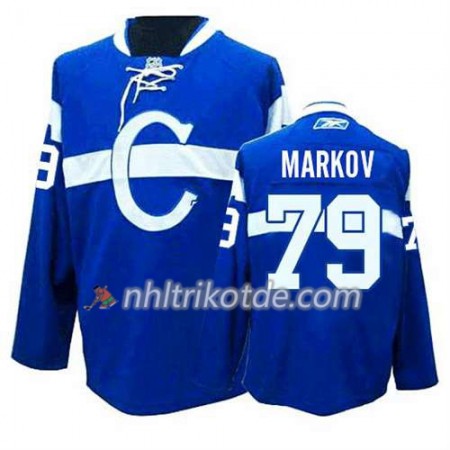 Reebok Montreal Canadiens Trikot Andrei Markov #79 Ausweich Bleu - Herren