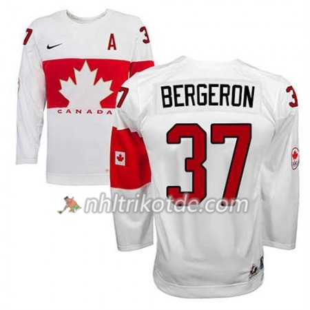 Reebok Canada Team Trikot Patrice Bergeron #37 Heim Weiß - Herren
