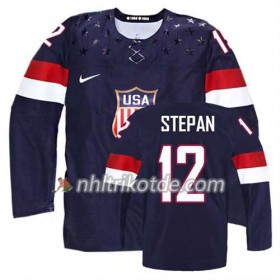 USA Team Trikot Derek Stepan #12 Auswärts Blau - Kinder
