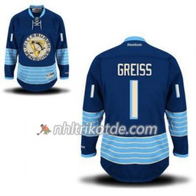 Reebok Pittsburgh Penguins Trikot Thomas Greiss 1 Blau Ausweich - Herren
