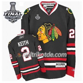 Chicago Blackhawks Trikot Duncan Keith #2 Ausweich Schwarz 2015 Stanley Cup - Kinder