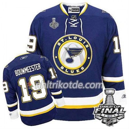 Reebok St. Louis Blues Trikot Jay Bouwmeester #19 Blau Ausweich 2016 Stanley Cup - Herren