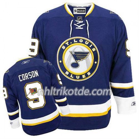 Reebok St. Louis Blues Trikot Shayne Corson #9 Ausweich Blau - Herren