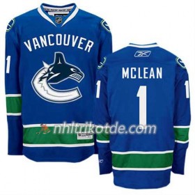 Reebok Vancouver Canucks Trikot Kirk Mclean #1 Heim Blau - Herren