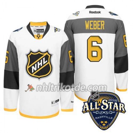 2016 All Star Nashville Predators Trikot Shea Weber #6 Weiß - Herren