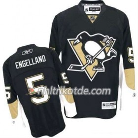 Reebok Pittsburgh Penguins Trikot Deryk Engelland 5 Schwarz Heim - Herren
