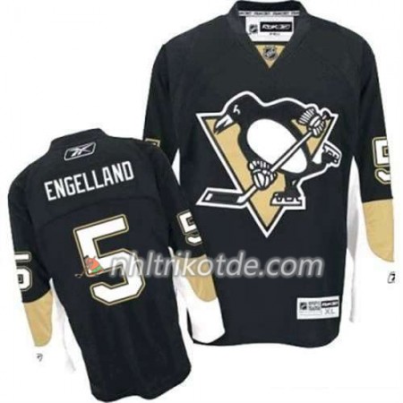Reebok Pittsburgh Penguins Trikot Deryk Engelland 5 Schwarz Heim - Herren