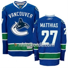Reebok Vancouver Canucks Trikot Shawn Matthias #27 Heim Blau - Herren