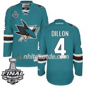Reebok San Jose Sharks Trikot Brenden Dillon #4 Teal Heim 2016 Stanley Cup - Herren