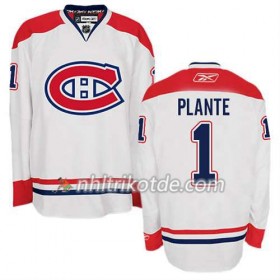 Reebok Montreal Canadiens Trikot Jacques Plante #1 Auswärts Weiß - Herren