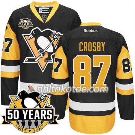 Reebok Pittsburgh Penguins Trikot 2016 Stanley Cup Champions Sidney Crosby #87 50th Anniversary - Herren