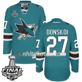 Reebok San Jose Sharks Trikot Joonas Donskoi #27 Teal Heim 2016 Stanley Cup - Herren