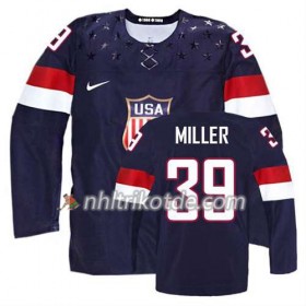 USA Team Trikot Ryan Miller #39 Auswärts Blau - Kinder