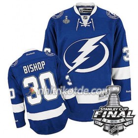 Reebok Tampa Bay Lightning Trikot Ben Bishop #30 Bleu Heim 2016 Stanley Cup - Herren