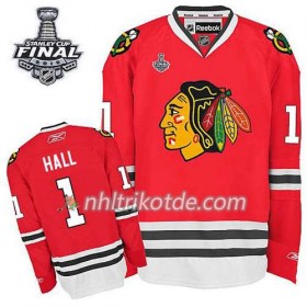 Reebok Chicago Blackhawks Trikot Evgeni Nabokov #1 Heim Rot 2015 Stanley Cup - Herren
