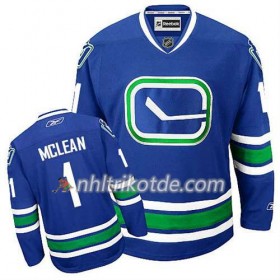 Reebok Vancouver Canucks Trikot Kirk Mclean #1 Ausweich Blau - Herren