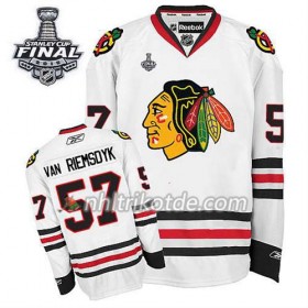 Reebok Chicago Blackhawks Trikot Trevor Van Riemsdyk #57 Auswärts Weiß 2015 Stanley Cup - Herren