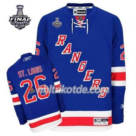 Reebok New York Rangers Trikot Martin St. Louis #26 Heim Blau 2014 Stanley Cup - Herren