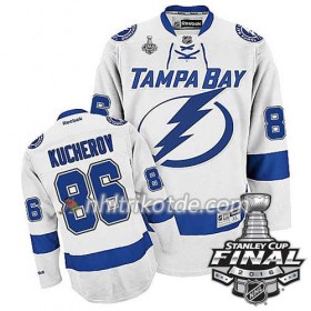 Reebok Tampa Bay Lightning Trikot Nikita Kucherov #86 Weiß Auswärts 2016 Stanley Cup - Herren