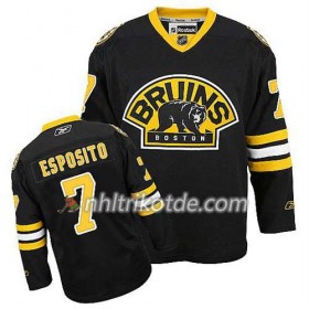 Reebok Boston Bruins Trikot Phil Esposito #7 Ausweich Schwarz - Herren