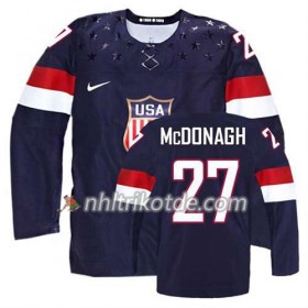 USA Team Trikot Ryan McDonagh #27 Auswärts Blau - Kinder