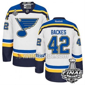 Reebok St. Louis Blues Trikot David Backes #42 Weiß Auswärts 2016 Stanley Cup - Herren