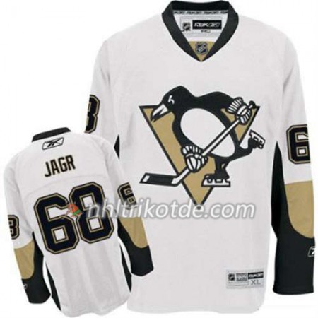 Reebok Pittsburgh Penguins Trikot Jaromir Jagr 68 Weiß Auswärts - Herren
