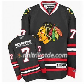 Reebok Chicago Blackhawks Trikot Brent Seabrook #7 Ausweich Schwarz - Herren