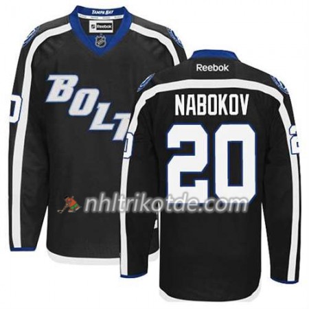 Reebok Tampa Bay Lightning Trikot Evgeni Nabokov #20 Ausweich Schwarz - Herren