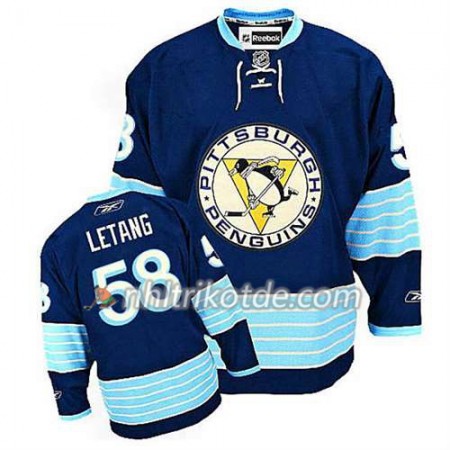 Reebok Pittsburgh Penguins Trikot Kris Letang #58 Bleu Ausweich 2016 Stanley Cup - Herren