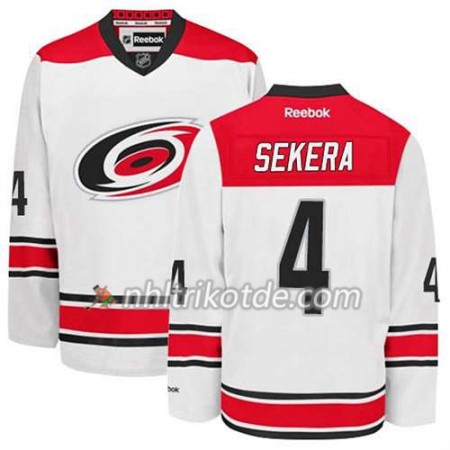 Reebok Carolina Hurricanes Trikot Andrej Sekera #4 Auswärts Weiß - Herren