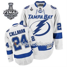 Reebok Tampa Bay Lightning Trikot Ryan Callahan#24 Auswärts Weiß 2015 Stanley Cup - Dame
