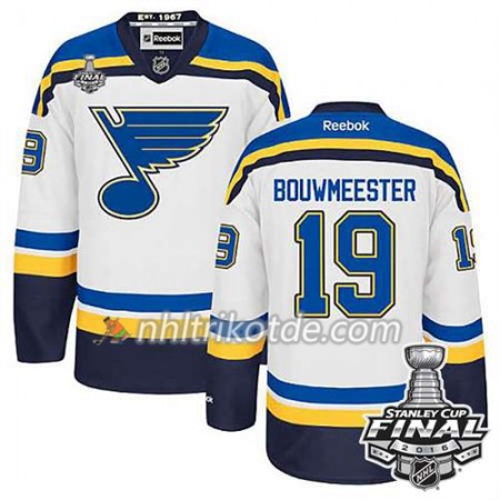 Reebok St. Louis Blues Trikot Jay Bouwmeester #19 Weiß Auswärts 2016 Stanley Cup - Herren